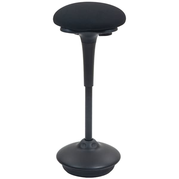 Rootz Ergonomic Standing Swivel Stool - Höjd justerbar stol - Kontors sittplatser - 360 ° rotation - 36 x 36 x 70-90 cm - svart
