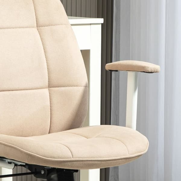 Rootz Ergonomic Office Chair - Desk stol - Swivel Chair - Höjd justerbar, 360 ° rotation, brunt linne - 64 cm x 66 cm x 88-97,5 cm