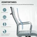 Pikkukuva 4 / 10: Rootz Ergonomic Office -tuoli - kääntyvä tuoli - Säädettävä tuoli - Synteettinen nahka - Mukavuus ja tyyli - 54x62x104-114cm