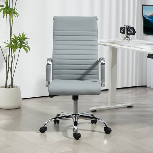 Rootz Ergonomic Office -tuoli - kääntyvä tuoli - Säädettävä tuoli - Synteettinen nahka - Mukavuus ja tyyli - 54x62x104-114cm