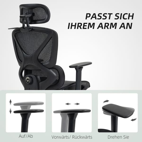 Rootz Ergonomic Office Chair - Desk ordförande - Justerbar stol - Ultimate Comfort - 71x70x120-130cm