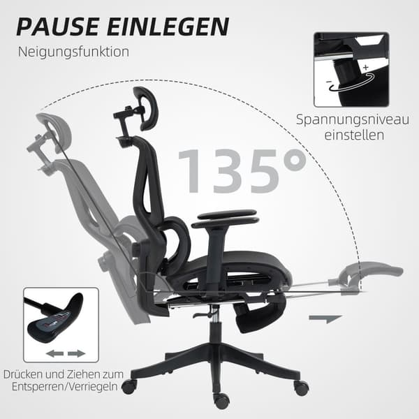 Rootz Ergonomic Office Chair - Desk ordförande - Justerbar stol - Ultimate Comfort - 71x70x120-130cm