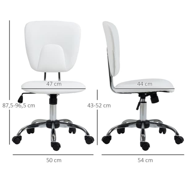Rootz Ergonomic Office Chair - Höjd justerbar stol - Roterbar rullstol - Lumbal Support - 50cm x 54 cm x 87,5-96,5 cm