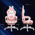 Miniatyrbild 3 av 10: Rootz Gaming fåtölj med kattöron - Gamer Chair - Reclining Chair - Ultimate Comfort - 65 cm x 62 cm x 116-124 cm
