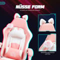 Miniatyrbild 4 av 10: Rootz Gaming fåtölj med kattöron - Gamer Chair - Reclining Chair - Ultimate Comfort - 65 cm x 62 cm x 116-124 cm