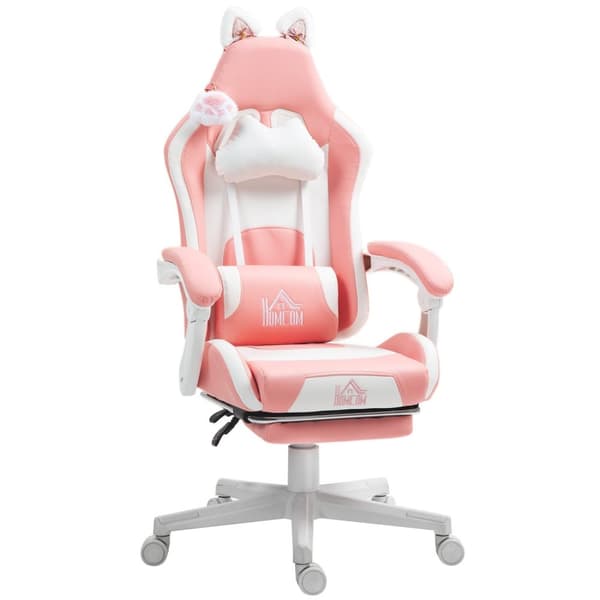 Rootz Gaming fåtölj med kattöron - Gamer Chair - Reclining Chair - Ultimate Comfort - 65 cm x 62 cm x 116-124 cm