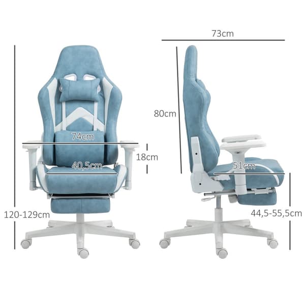 Rootz Gaming Armchair - Ergonomisk stol - PC -stol - Justerbar komfort - 74 cm x 73 cm x 120-129 cm