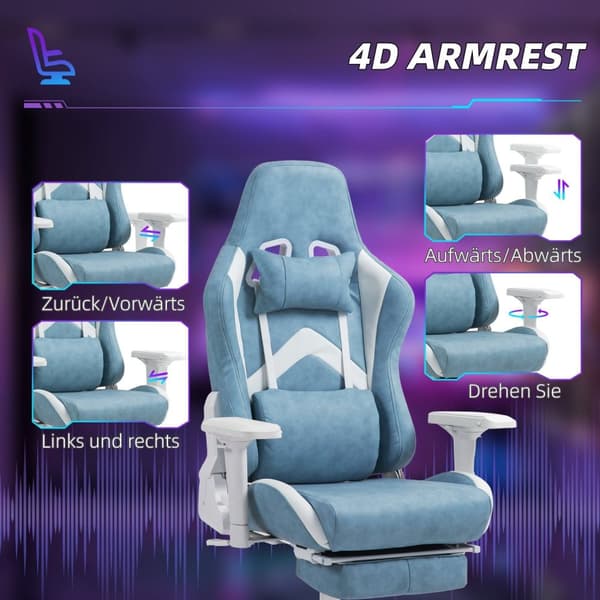 Rootz Gaming Armchair - Ergonomisk stol - PC -stol - Justerbar komfort - 74 cm x 73 cm x 120-129 cm