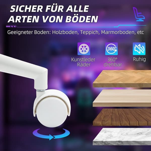 Rootz Gaming Armchair - Ergonomisk stol - PC -stol - Justerbar komfort - 74 cm x 73 cm x 120-129 cm