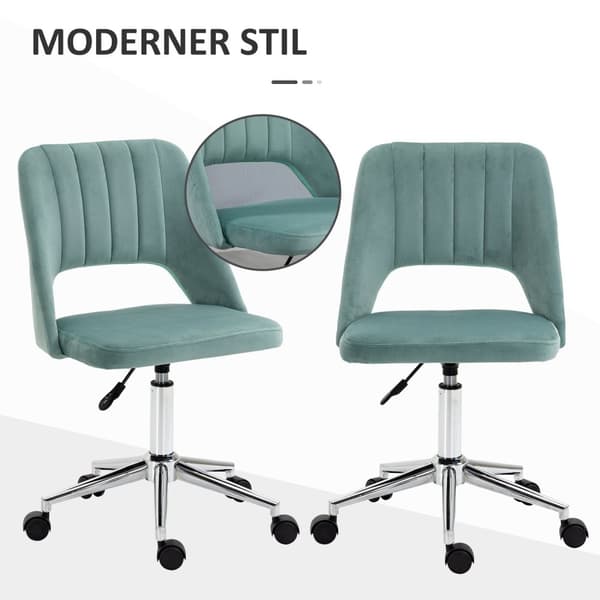 Rootzin korkeuden säädettävä työpöytätuoli - toimistotuoli - ergonominen tuoli - 360 ° pyörivä - vaahdon mukavuus - 49 x 60 x 79-91 cm