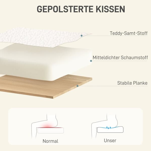 Rootz Højdejusterbar homeoffice -stol - skrivebordsstol - Drejestol - Luksuriøs komfort - 60x61x79-88 cm - Hvid fløjlsagtig dækning