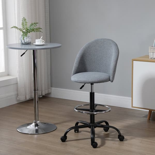 Rootz Højdejusterbar skrivebordsstol - Kontorstol - Rotatabelt skrivebordssæde - Optimal komfort - 48L x 60b x 105-125h cm