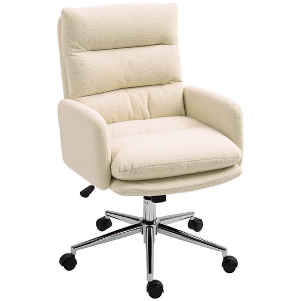 Rootz Office -tuoli - Pöytätyynyn tuoli - pyörivä tuoli - ergonominen tuki - 58 cm x 67cm x 91-99cm - kermavalkoinen