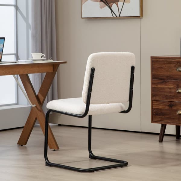Rootz mødestol - besøgende stol - Sherpa -Fleece stol - Høj komfort - 48 cm x 55 cm x 85,5 cm