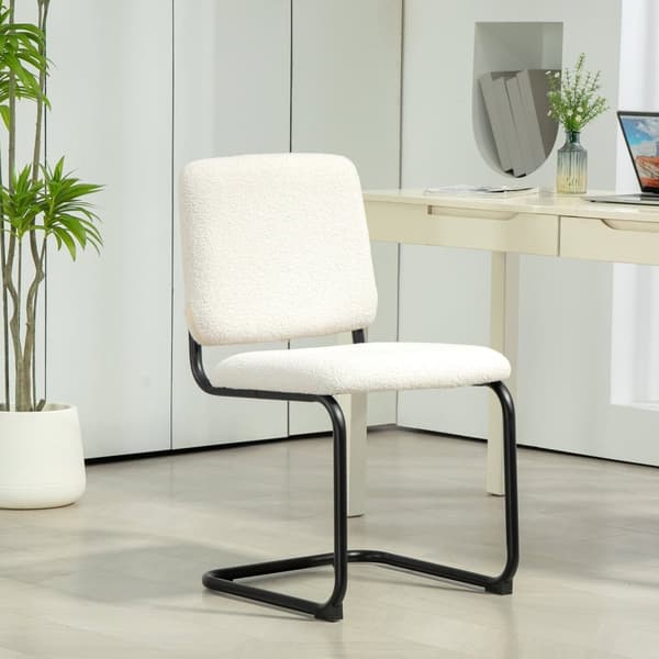Rootz mødestol - besøgende stol - Sherpa -Fleece stol - Høj komfort - 48 cm x 55 cm x 85,5 cm