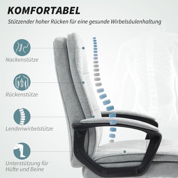 Rootz Office -tuoli - Pöytätuoli - Ergonomiset istuimet - hengittävä kangas - 63 cm x 70cm x 102-112cm