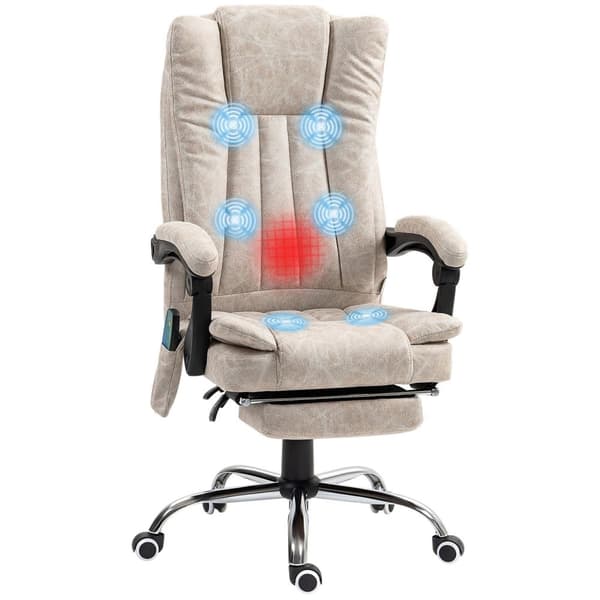 Rootz -kontorstol med massage - Ergonomisk skrivebordsstol - Opvarmet sæde - 62 cm x 70 cm x 113-120 cm - Ultimate Comfort