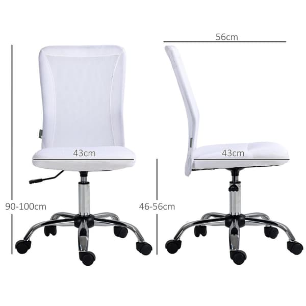Rootz kontorsstol - Ergonomisk stol - Höjd justerbar stol - Optimal komfort - 43x58x90-100cm - vitt nät