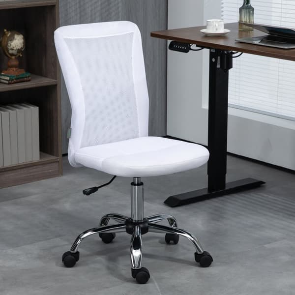Rootz kontorsstol - Ergonomisk stol - Höjd justerbar stol - Optimal komfort - 43x58x90-100cm - vitt nät