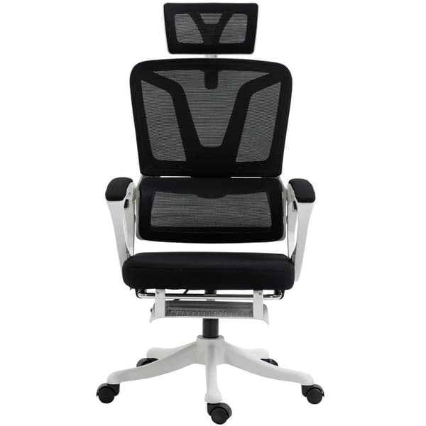 Rootz Rotos Office Chair - Executive Chair - Justerbar ryglæn - Lordosis Support - Mesh Black - 66 cm x 58 cm x 110-118 cm