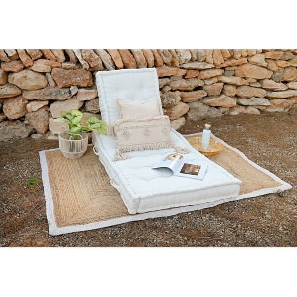 Gulvpude DKD Home Decor Blå Marineblå Greige 110 x 78 x 12 cm (3 enheder)