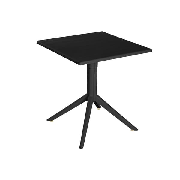 Matsalsbord Home ESPRIT Svart Metall polypropen 70 x 70 x 75 cm