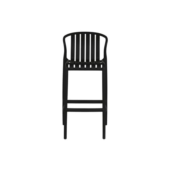 Bordsgrupp med 2 stolar Home ESPRIT Svart Metall polypropen 60 x 60 x 102 cm