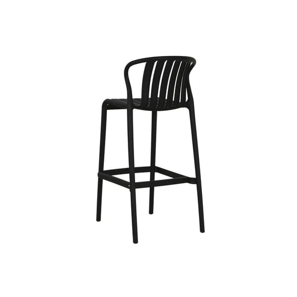 Bordsgrupp med 2 stolar Home ESPRIT Svart Metall polypropen 60 x 60 x 102 cm