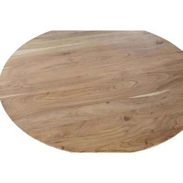 Matsalsbord Home ESPRIT Metall Akaciaträ 130 x 130 x 76 cm