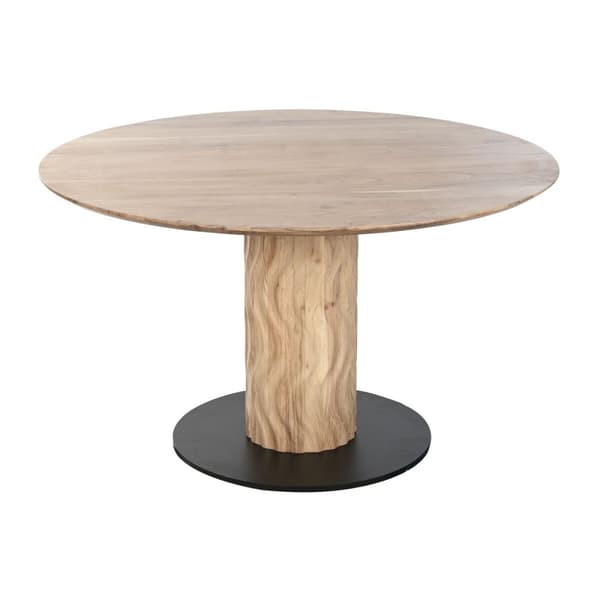 Matsalsbord Home ESPRIT Metall Akaciaträ 130 x 130 x 76 cm