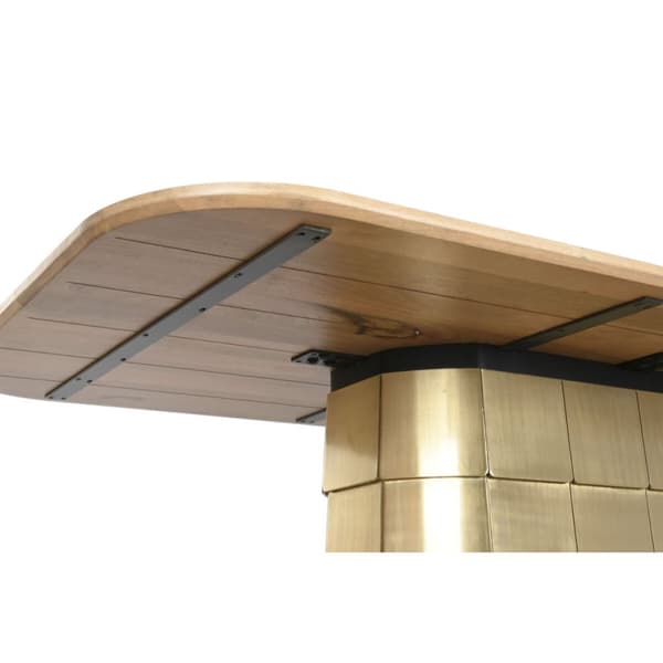 Matsalsbord Home ESPRIT Gyllene Mässing Mangoträ 210 x 110 x 76 cm