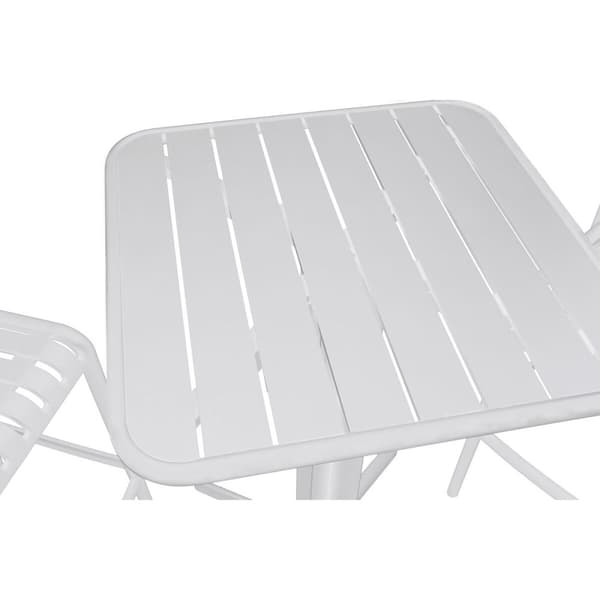 Pöytäsetti 2 tuolilla Home ESPRIT Valkoinen Metalli polypropeeni 60 x 60 x 102 cm