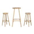 Miniatyrbilde 5 av 5: Bordsett med 2 stoler Home ESPRIT Bambus 50 x 50 x 105 cm