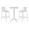 Miniatyrbilde 1 av 8: Bordsett med 2 stoler Home ESPRIT Hvit Metall polypropylen 60 x 60 x 102 cm