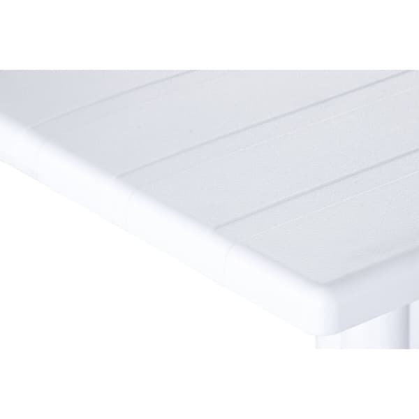 Middagsbord Home ESPRIT Hvit Metall polypropylen 70 x 70 x 75 cm