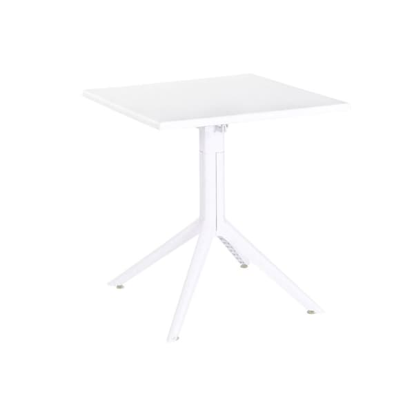 Middagsbord Home ESPRIT Hvit Metall polypropylen 70 x 70 x 75 cm