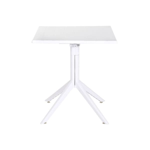 Middagsbord Home ESPRIT Hvit Metall polypropylen 70 x 70 x 75 cm