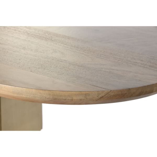 Middagsbord Home ESPRIT Gyllen Messing Treverk av mangotre 210 x 110 x 76 cm