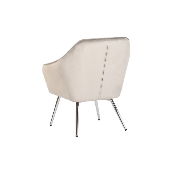 Nojatuoli Home ESPRIT Harmaa Kerma Kullattu Hopeinen Polyesteri Metalli 74 x 74 x 90 cm 74 x 67 x 90 cm