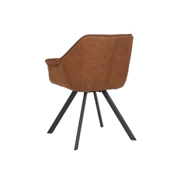 Ruokatuoli Home ESPRIT Musta Kameli Metalli Mikrokuitu 64 x 67 x 85 cm 67 x 64 x 83 cm
