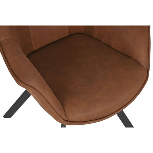 Ruokatuoli Home ESPRIT Musta Kameli Metalli Mikrokuitu 64 x 67 x 85 cm 67 x 64 x 83 cm