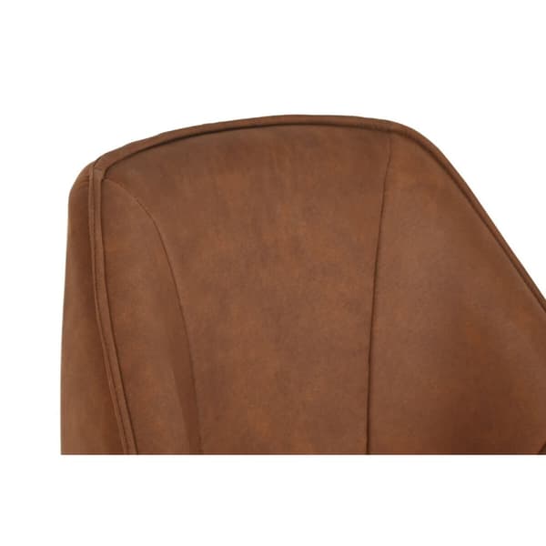 Ruokatuoli Home ESPRIT Musta Kameli Metalli Mikrokuitu 64 x 67 x 85 cm 67 x 64 x 83 cm