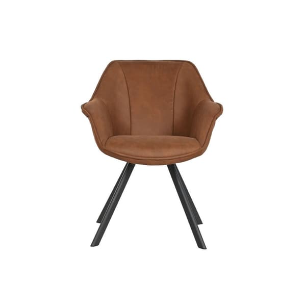 Ruokatuoli Home ESPRIT Musta Kameli Metalli Mikrokuitu 64 x 67 x 85 cm 67 x 64 x 83 cm