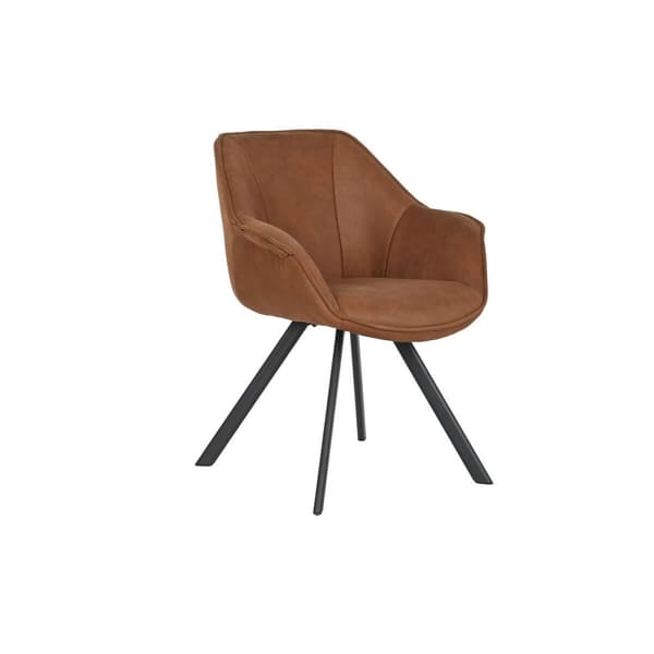 Ruokatuoli Home ESPRIT Musta Kameli Metalli Mikrokuitu 64 x 67 x 85 cm 67 x 64 x 83 cm