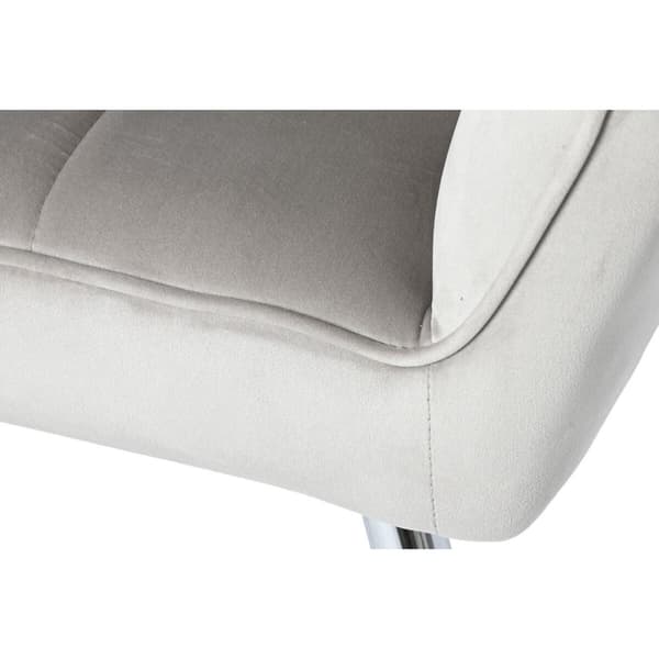 Nojatuoli Home ESPRIT Harmaa Kerma Kullattu Hopeinen Polyesteri Metalli 74 x 74 x 90 cm 74 x 67 x 90 cm
