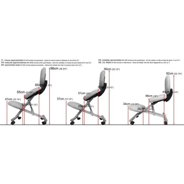 Ergonomisk stol - Cinius - Naturligt ryggstöd - Gummiträ - Hållbart tyg - Höjdjusterbar