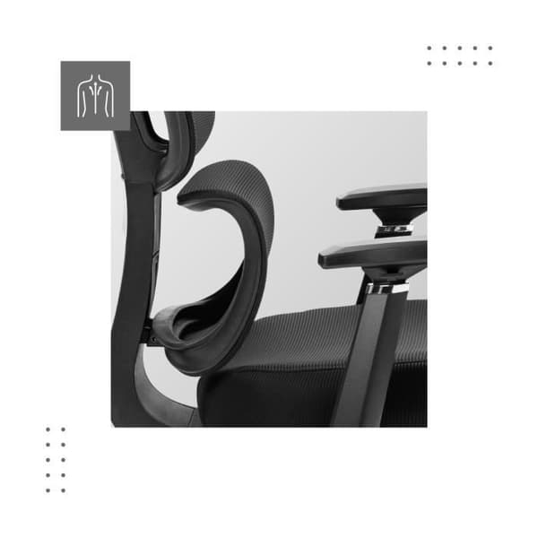 Kontorsstol - MARK ADLER - Expert 4.6 - Ergonomisk - HD Mesh Tyg - Svart