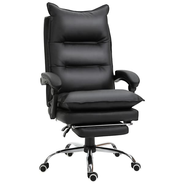 Kontorsstol, 66x72x122-130 cm, Svart