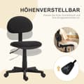 Miniatyrbillede 4 af 9: Kontorstol, 43x51x73-85 cm, Sort