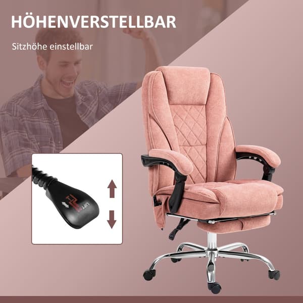 Toimistotuoli, 67x72x111-119 cm, Pinkki